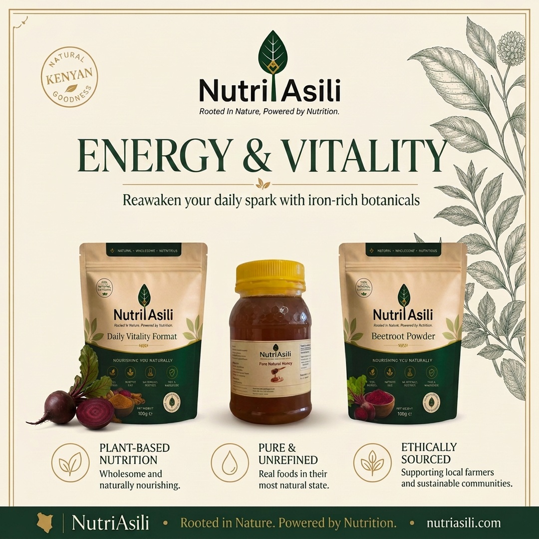 NutriAsili Energy & Vitality square social media poster